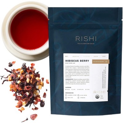 Rishi Tea Hibiscus Berry Herbal Tea  Organic, Caffeine Free Loose Leaf, Antio...