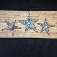 Art Pottery Starfish Wall Hanging Trio Blue S...