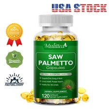 Saw Palmetto Capsules 120pcs,Improve Drive , Energy & Mood,Prostate Support