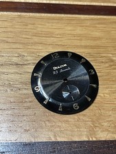 Bulova 23 Jewels Black With Gold Tone - Wristwatch Dial Only 30.1mm