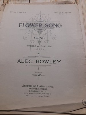ALEC ROWLEY/ FLOWER SONG/ STIMME UND KLAVIER