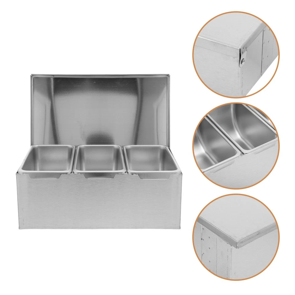  Contenitori Spezie Per Cucina Barattolo Condimenti Acciaio Inossidabile Porta - Immagine 4 di 4