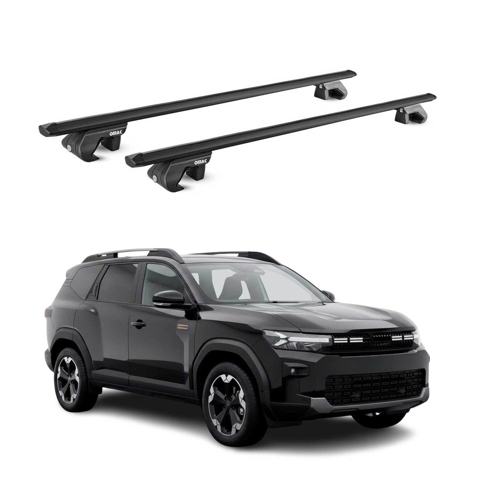 Barres de toit transversales Dacia Bigster 2025 2026 galerie de toit noire
