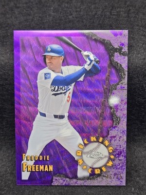 2026 Topps Chrome Freddie Freeman Wrecking Crew Purple Refractor 36/75, #WC-13