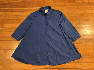 Max Mara A-Line Tunic Blouse Dress Women s 8 Blue