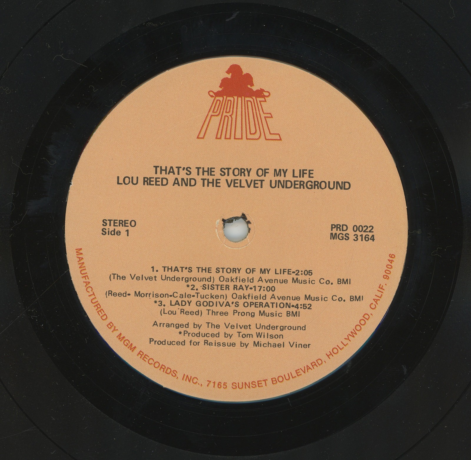 Lou Reed and The Velvet Underground That's the Story of My Life Vinyl...