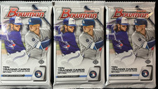2020 BOWMAN CHROME HOBBY BASEBALL 3 SEALED PACK LOT WITT HOLIDAY CRUZ FREE SHIPG