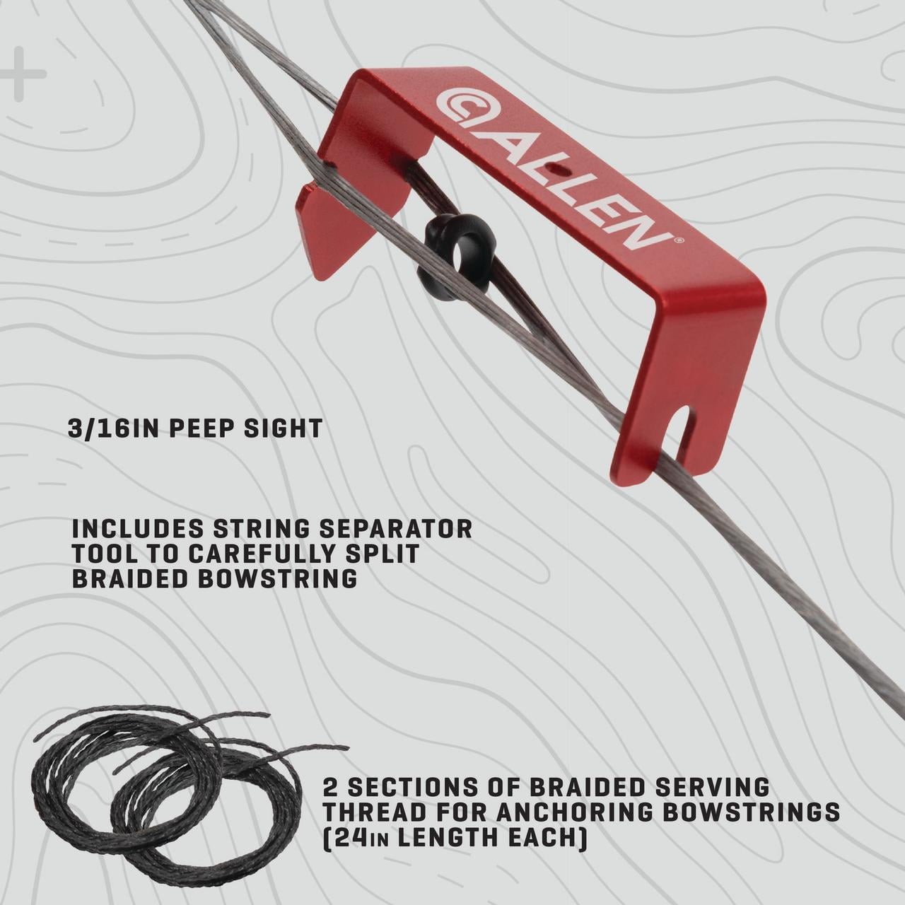 Allen Company 3/16" Archery Peep Sight Installation Kit, Red