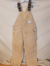 Carhartt R02 Double Knee Duck Canvas Bib Overalls Insulated US 40x30 Msr 35 X 28