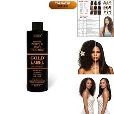 Gold Label Brazilian Keratin Hair Treatment Straightening 240ml