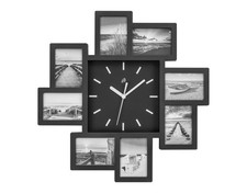 Auriol Bilderrahmen Wanduhr Fotouhr Rahmen Uhr Bilderrahmen Dekoration schwarz