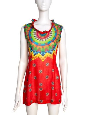 Vintage Walter Van Beirendonck W&LT S/S 1997 psychedelisches Minikleid - Gr. M