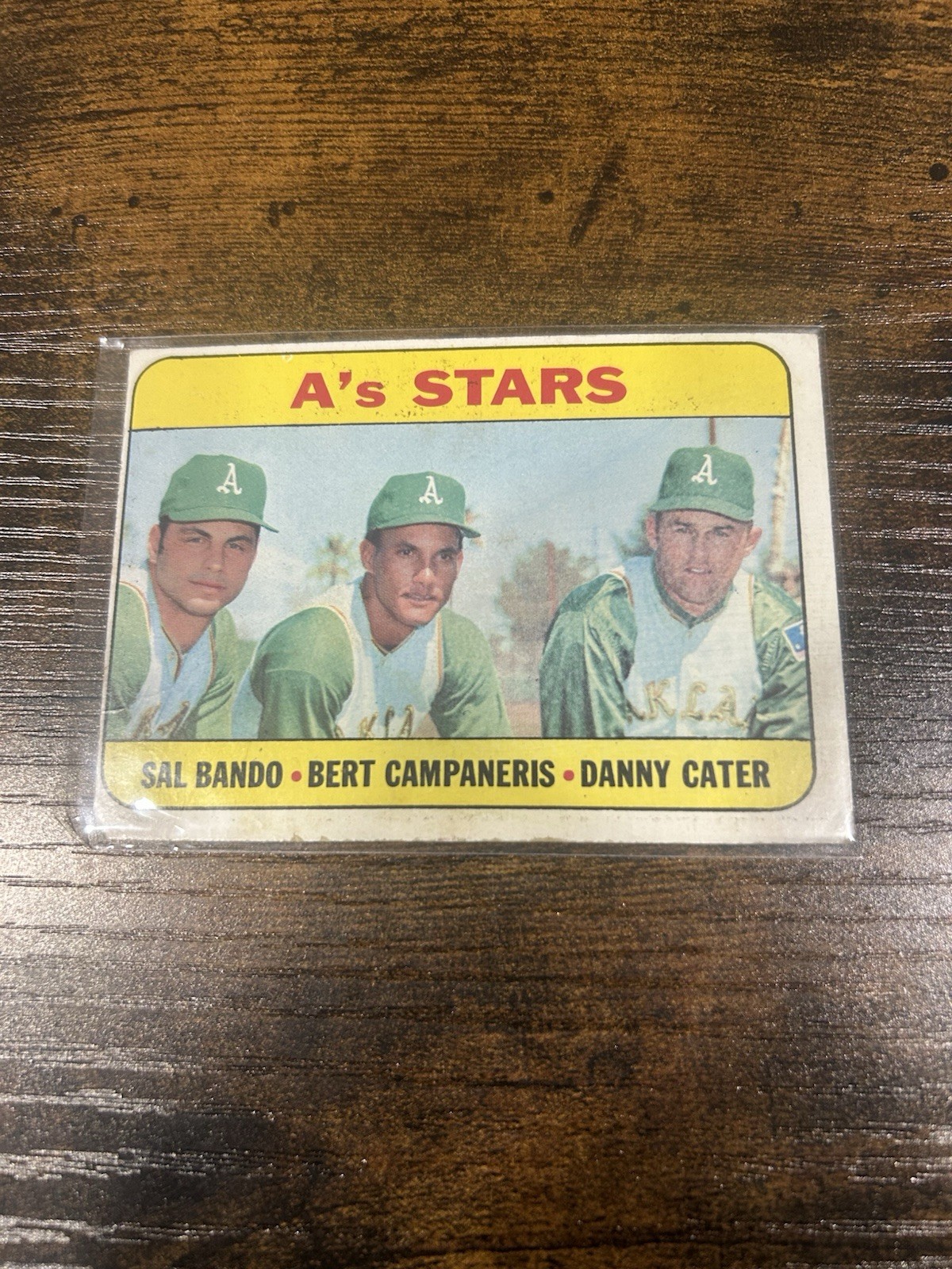 1969 Topps #556 A's Stars, Sal Bando, Bert Campaneris, Cater, Athletics - EX
