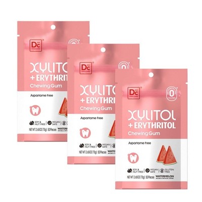 Gum, Aspartame Free & Sugar Free Gum, Xylitol Chewing Gum with Erythritol, Low-C