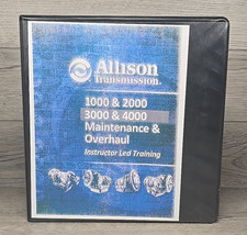 Allison Transmission 1000 2000 3000 4000 Maintenance Overhaul Training