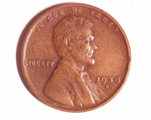 1938-S LINCOLN WHEAT  PENNY IN AU+ COND **1224-5