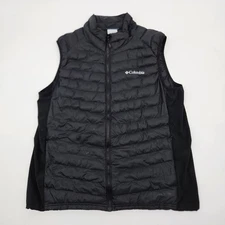 Columbia Men's Silver Falls Vest Men's Size Large Black Insulated Full Zip 40370