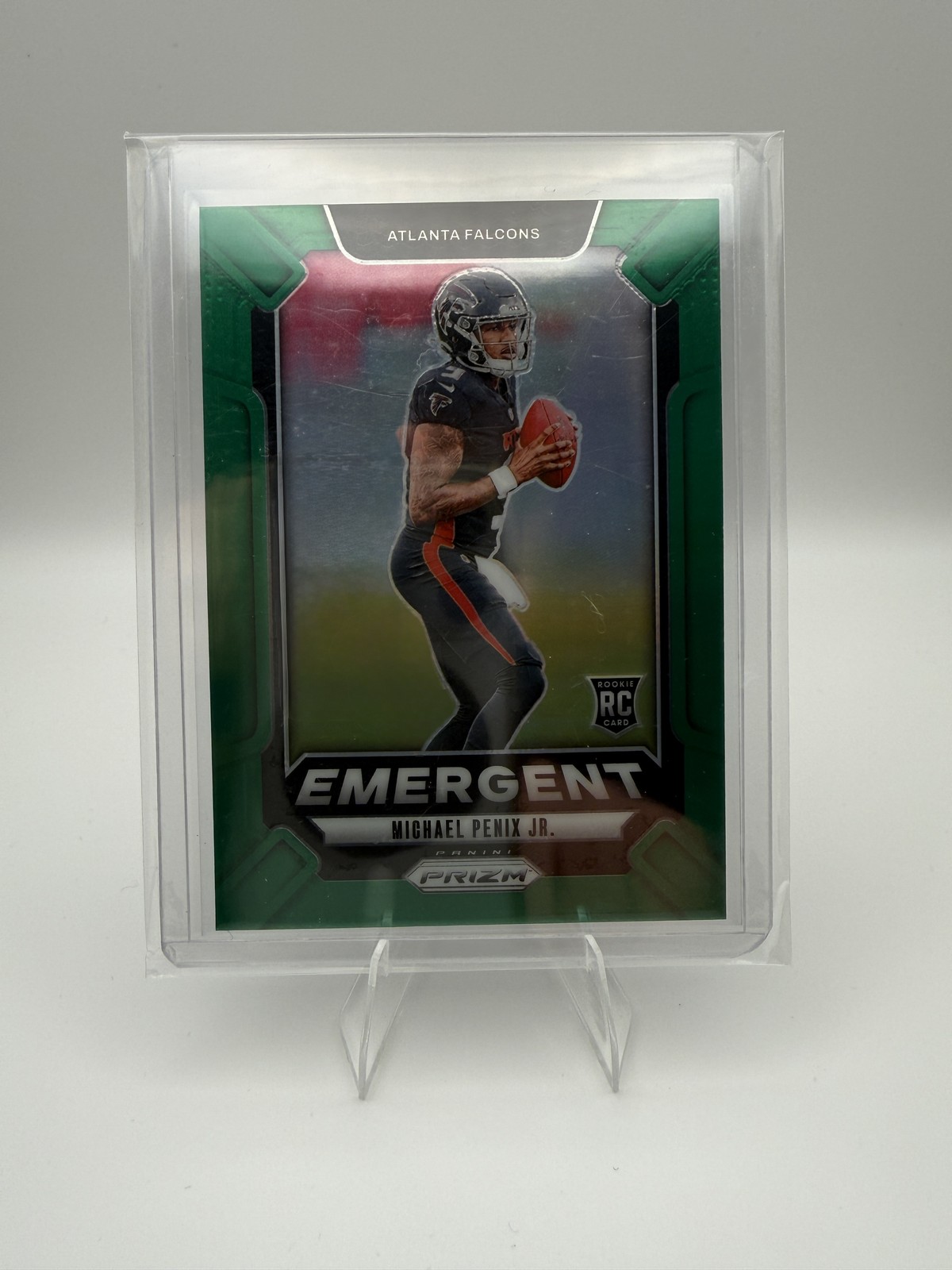 2024 Panini Prizm - Emergent Green Prizm #20 Michael Penix Jr.