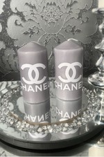 Set Of 2 Grey Medium Pillar Candles CC design