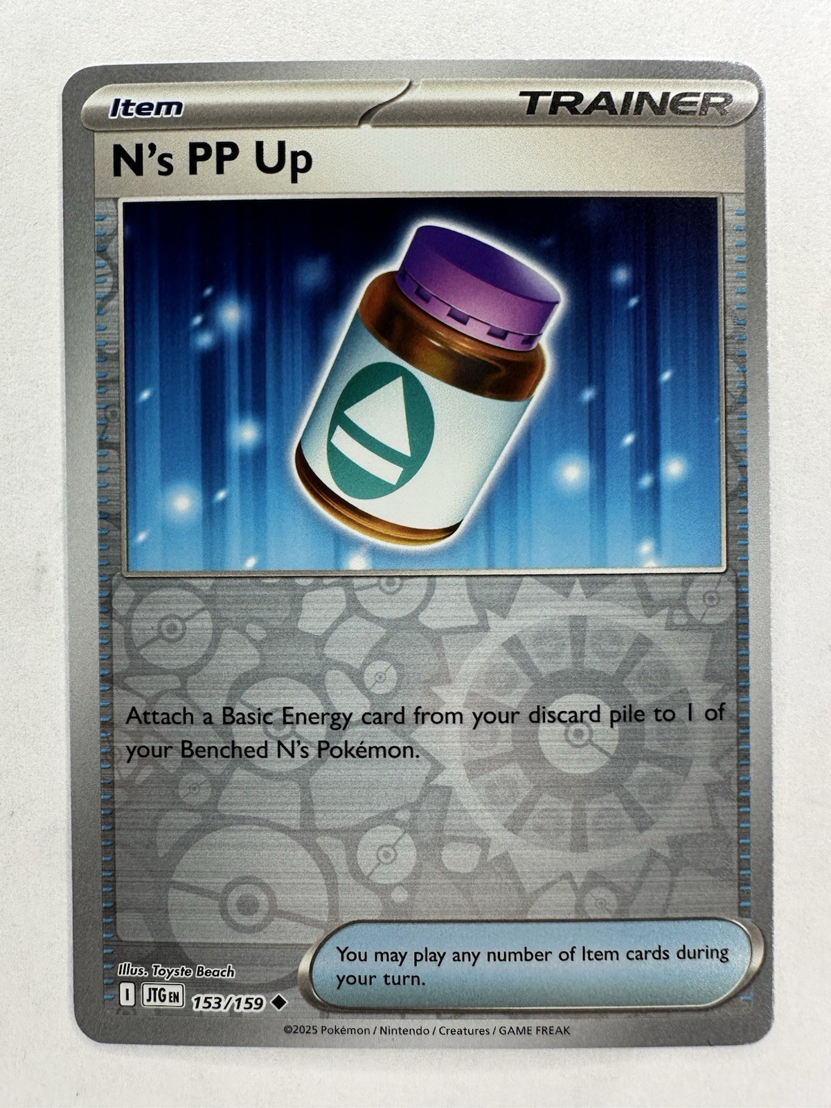 N's PP Up Journey Together Reverse Holo #153 Pokémon TCG NM