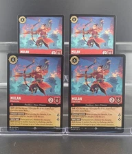 Disney Lorcana Mulan - Elite Archer 126/204 Fabled Super Rare 4 Cards