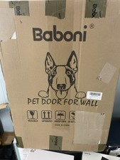 Baboni Pet Door for Wall, Steel Frame, Dog Door Small Up To 12lbs 