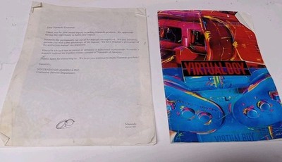 Nintendo Virtual Boy Console Instruction Booklet VUE-USA Original Manual ONLY
