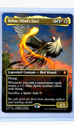 MTG Magic The Gathering Bloomburrow Commander Borderless #91 Kykar Wind's Fury