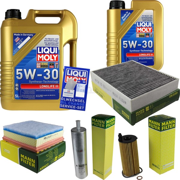 Mann Inspektionspaket 6L Liqui Moly Longlife 5W-30 FüR BMW 3Er Touring F31 320D-image