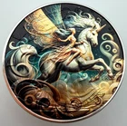 Fairy Riding Unicorn - American Silver Eagle 1oz. 999 Limited Silver Dollar Coin