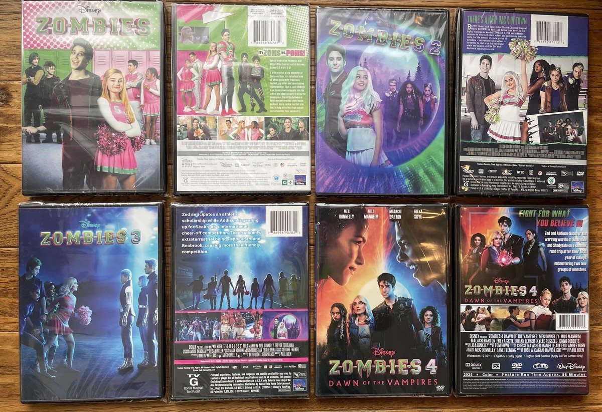 Zombies 1-4 (2018, 2020, 2022, 2025) New, Individually Sealed, DVD