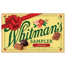 WHITMAN'S SAMPLER Assorted Milk  Dark Chocolate Candy Gift Box, 10 oz.