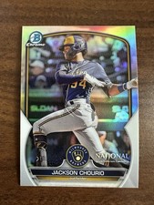 2023 Bowman Chrome Jackson Chourio National Convention SP Milwaukee Brewers
