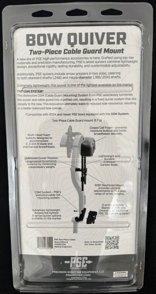 Carcaj arco PSE 2 piezas carbón nuevo Foto 3 de 3