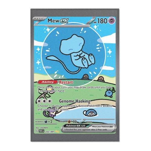 Bubble Mew EX 232/091 Card Rug 24x36