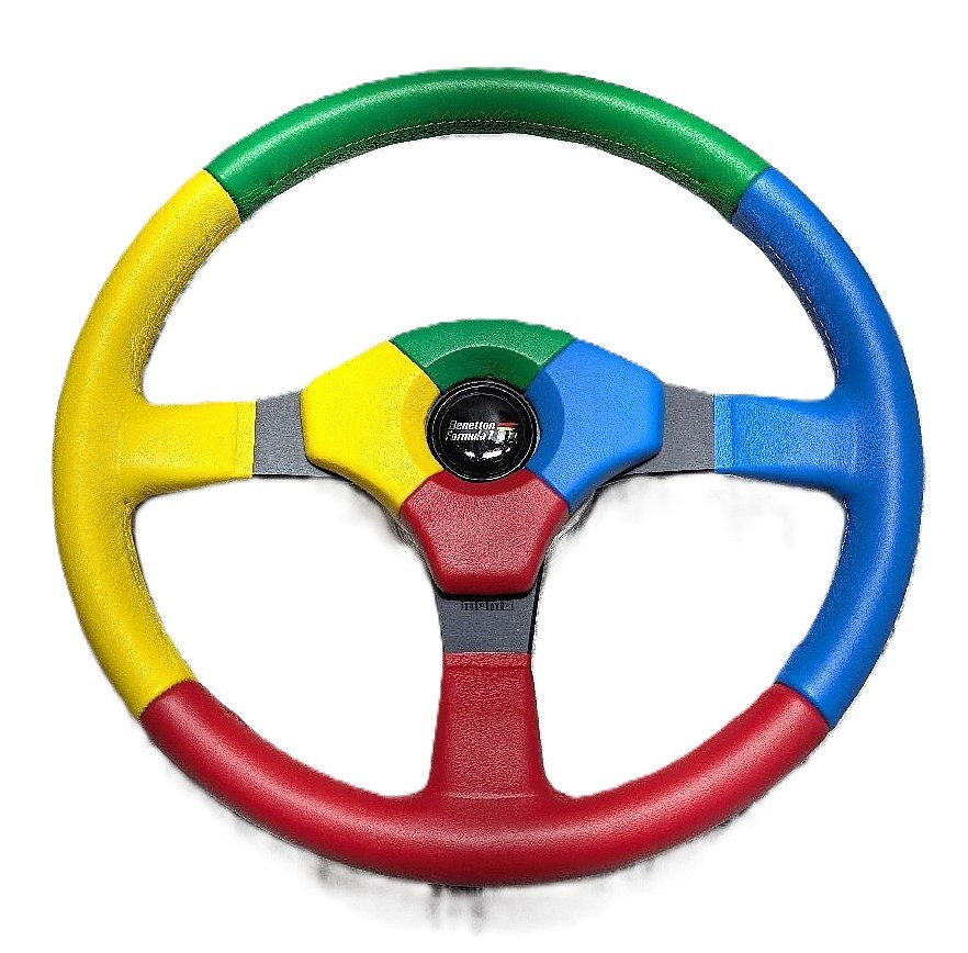 Benetton Formula 1 ステアリング MOMO Benetton Formula 1 Steering Wheel 350mm 4Color Leather JDM NA