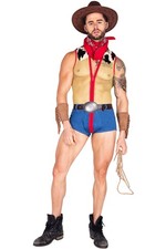 Disfraz de Sheriff Roma juguetón para hombre mameluco 5019 vaquero occidental adulto