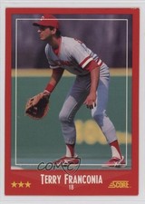 1988 Score Terry Francona (Name Misspelled as Franconia on Front) #297 4m0