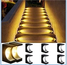 JSOT Step Lights, 8 Pack Solar Deck Lights, Step Lights for Outside, Warm White