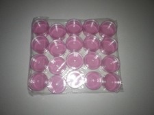 20 Pcs Refillable Round Cosmetic Jars With Pink Screw Lid BPA Free