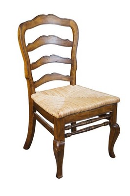 Ballard Designs Avignon French Provincial Walnut Rush Ladderback
