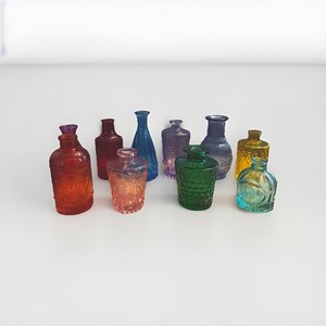 10 Assorted Colored Bud Vases / Home / Table / Wedding Decor Various Sizes 5”/3”