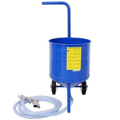 50 Lbs Siphon Feed Sandblaster Kit, Blue Portable Abrasive Blasting Machine