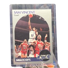 1990-91 NBA Hoops - Michael Jordan, Sam Vincent #223 Michael Jordan Wearing #12 