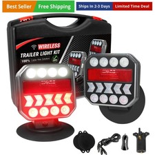 Wireless Trailer Lights 110  Rotatable, Magnetic LED Tail Light for Towing Tr...