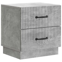 Nachttisch Betongrau Holzwerkstoff 43 X 34,5 X 44,5 Cm