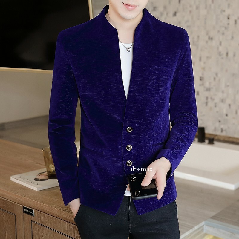 Men's Casual Blazer Coat Jacket Long sleeve Slim Fit Nightclub Business Leisure