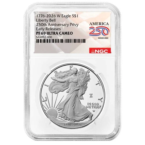 2026-W $1 1-oz Proof American Silver Eagle NGC PF69UC ER American 250th