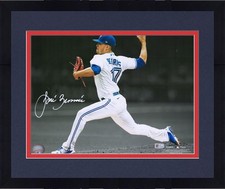 Framed Jose Berrios Toronto Blue Jays Signed 11x14 Pitching Spotlight Photo