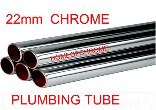 22mm Chrome Plumbing Tube 22mm Chrome Tube Pipe Lengths from 100mm to 1000mm * - Afbeelding 1 van 1